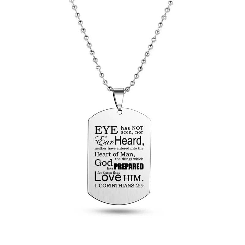 Classic Christian ~ Stainless Steel Pendant ~ 'Wear His Word" Collection