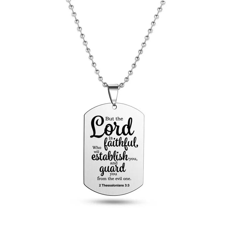 Classic Christian ~ Stainless Steel Pendant ~ 'Wear His Word" Collection