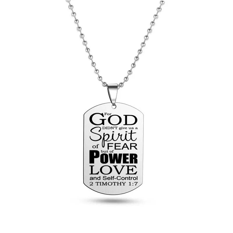 Classic Christian ~ Stainless Steel Pendant ~ 'Wear His Word" Collection