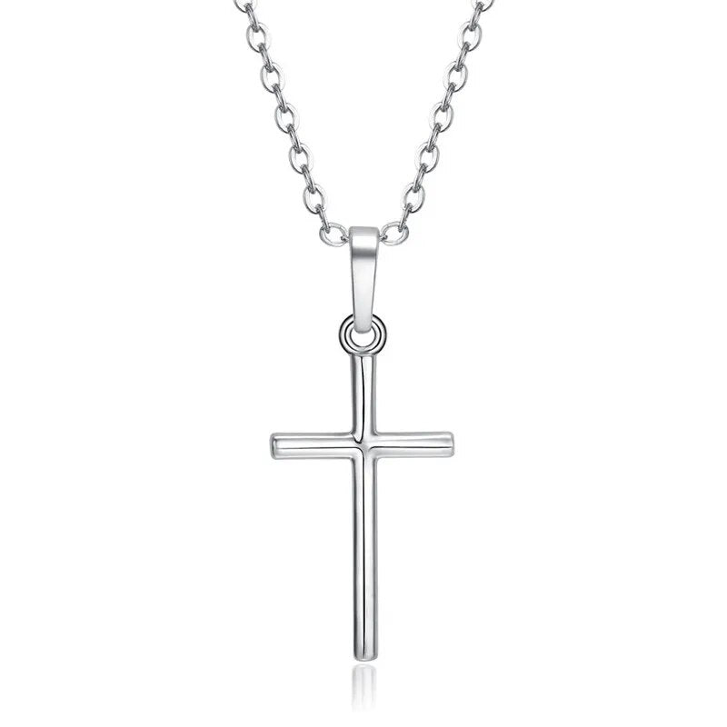 Christian Jesus Cross Necklaces Silver