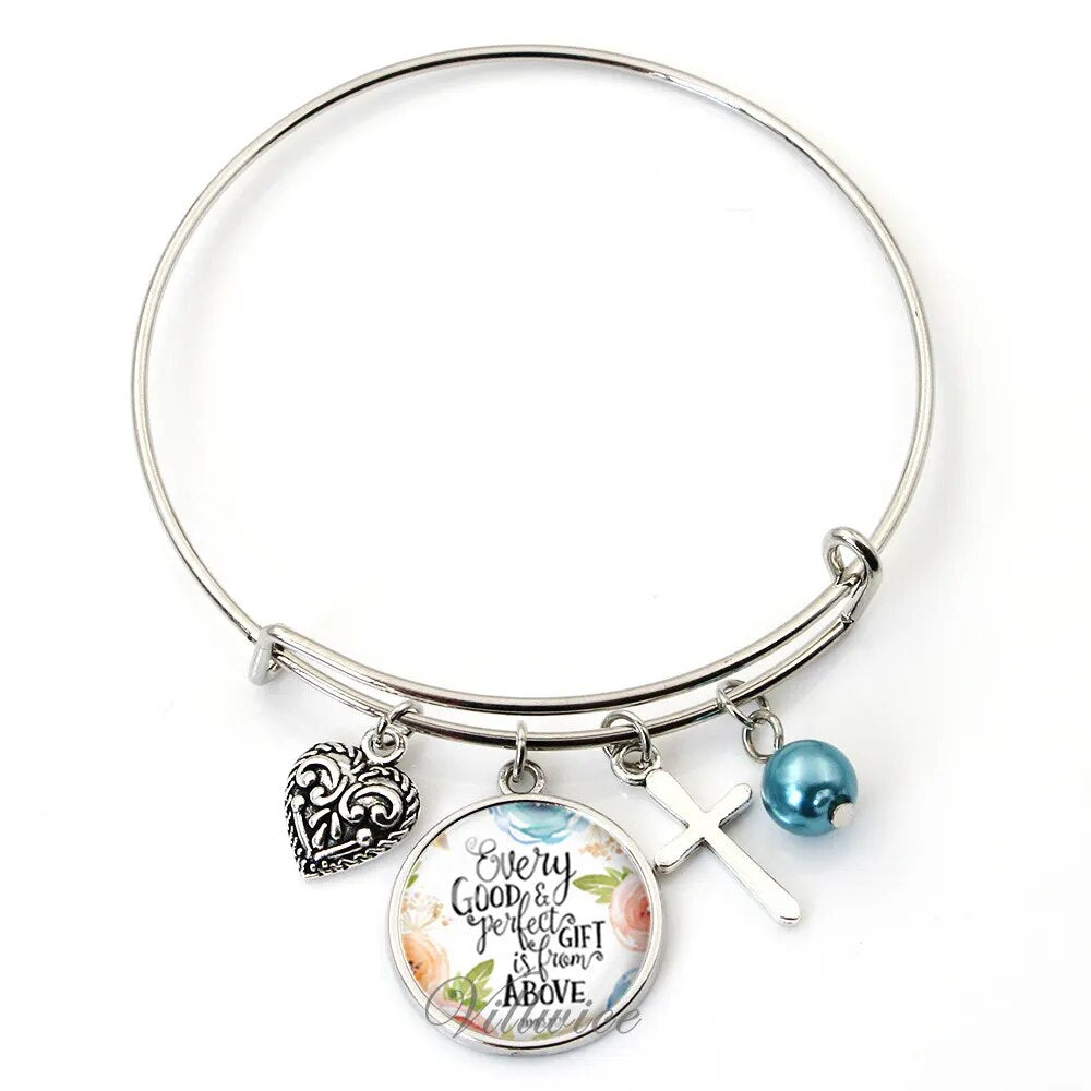 Expandable Wire Cuff Bangle Bracelet ~ "Wear Your Faith " Collection