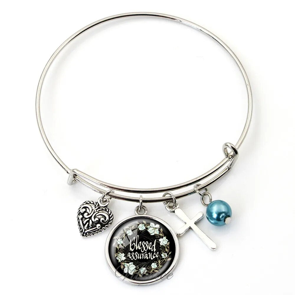 Expandable Wire Cuff Bangle Bracelet ~ "Wear Your Faith " Collection