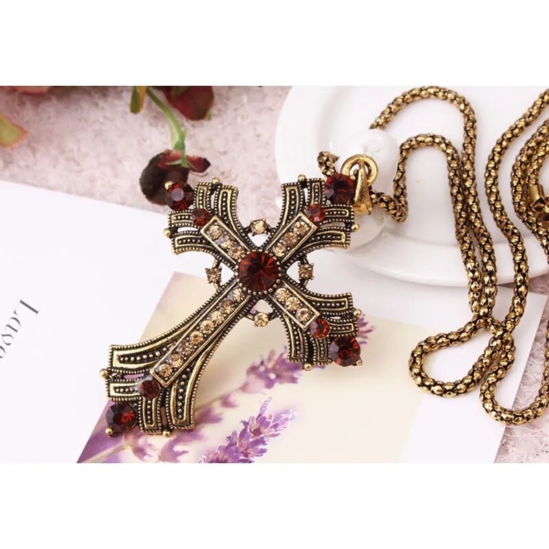 Cross Adjustable Bail Pendant Christian Cross