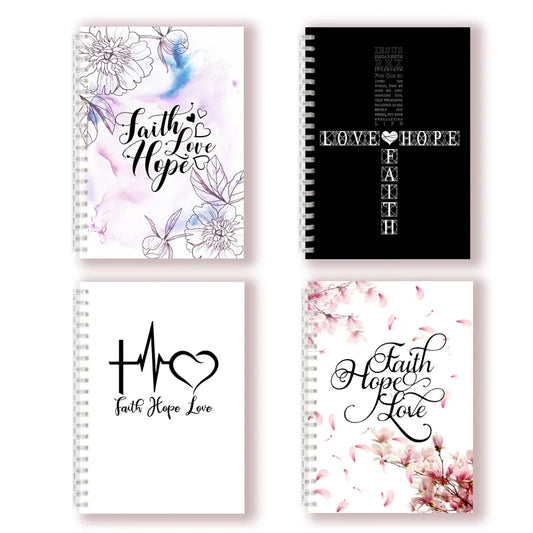 Faith- Hope- Love - Christian Spiral Notebook ~ "Gifts Of Faith" Collection