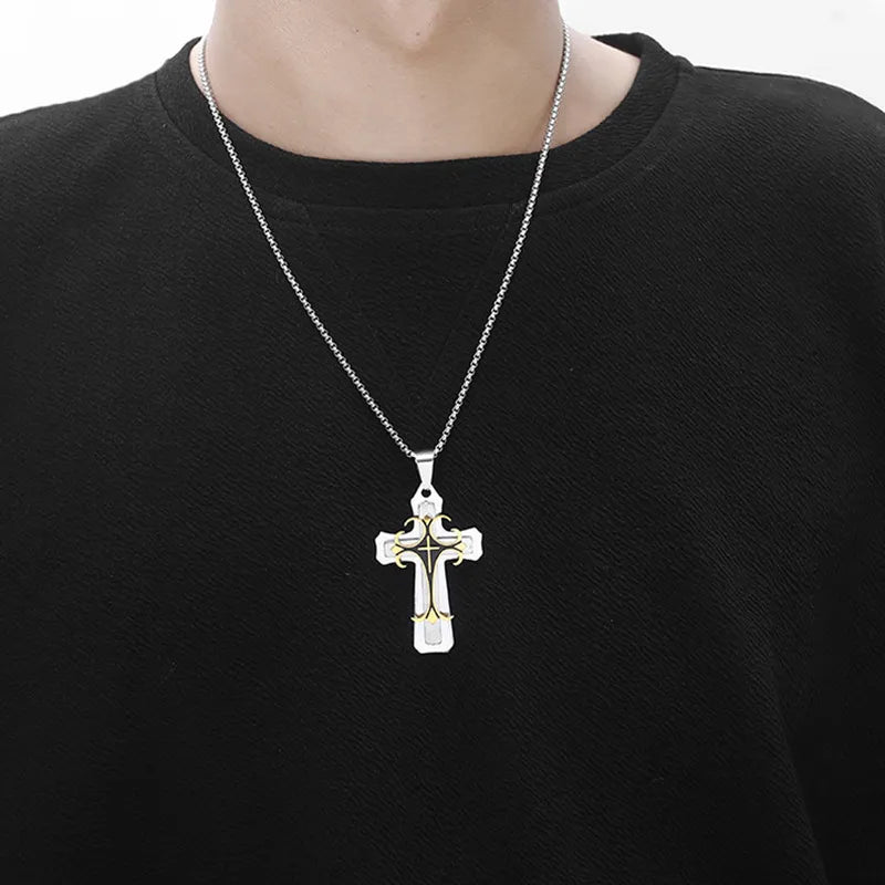 Cross Necklace gold plated