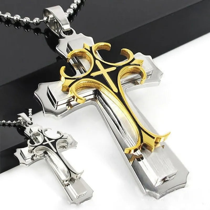 Cross Necklace gold plated