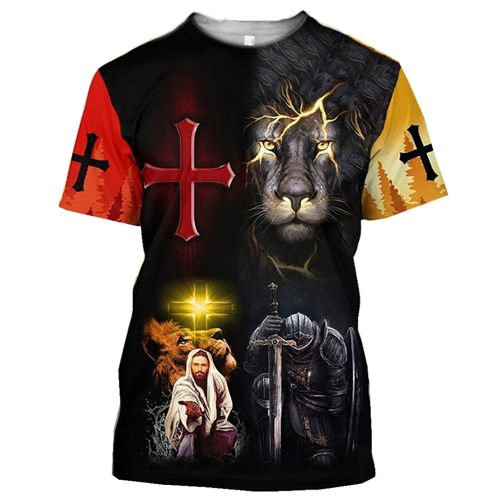 Christian Jesus Men 3D Print T-shirts ~ "Wear Your Faith" Collection