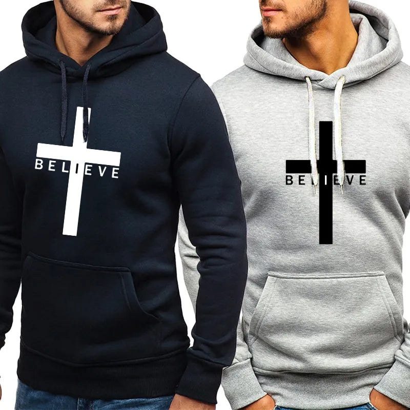 I Believe Jesus Christianity Printed Hoodies Men's ~ "Wear Your Faith" Collection