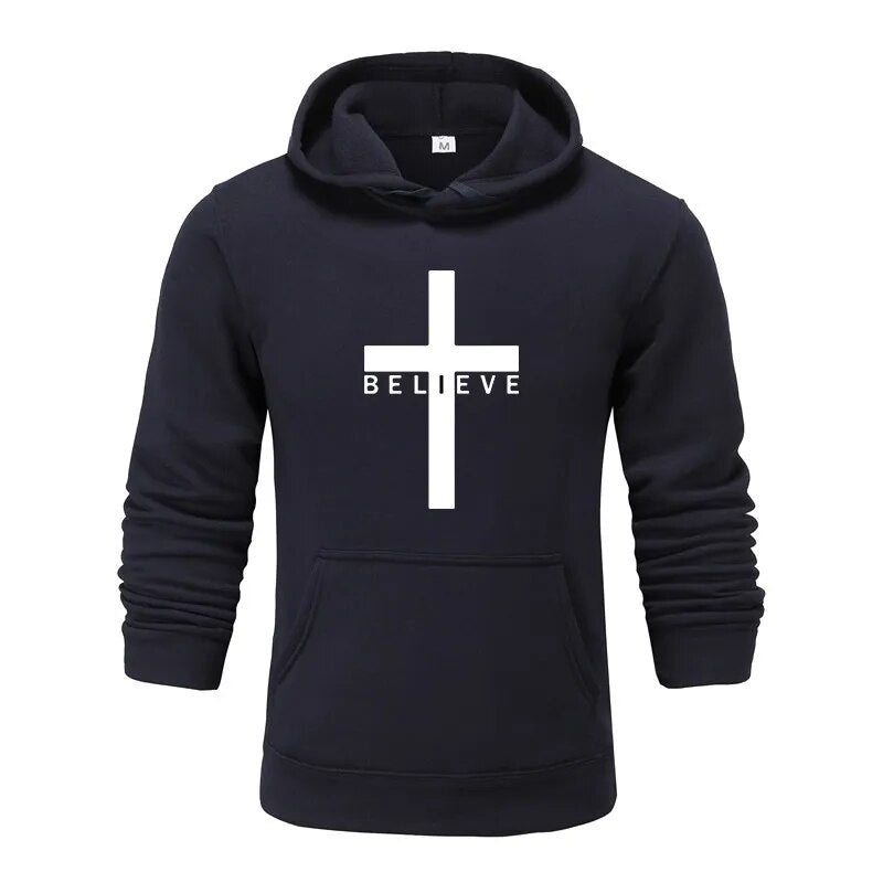 I Believe Jesus Christianity Printed Hoodies Men's ~ "Wear Your Faith" Collection