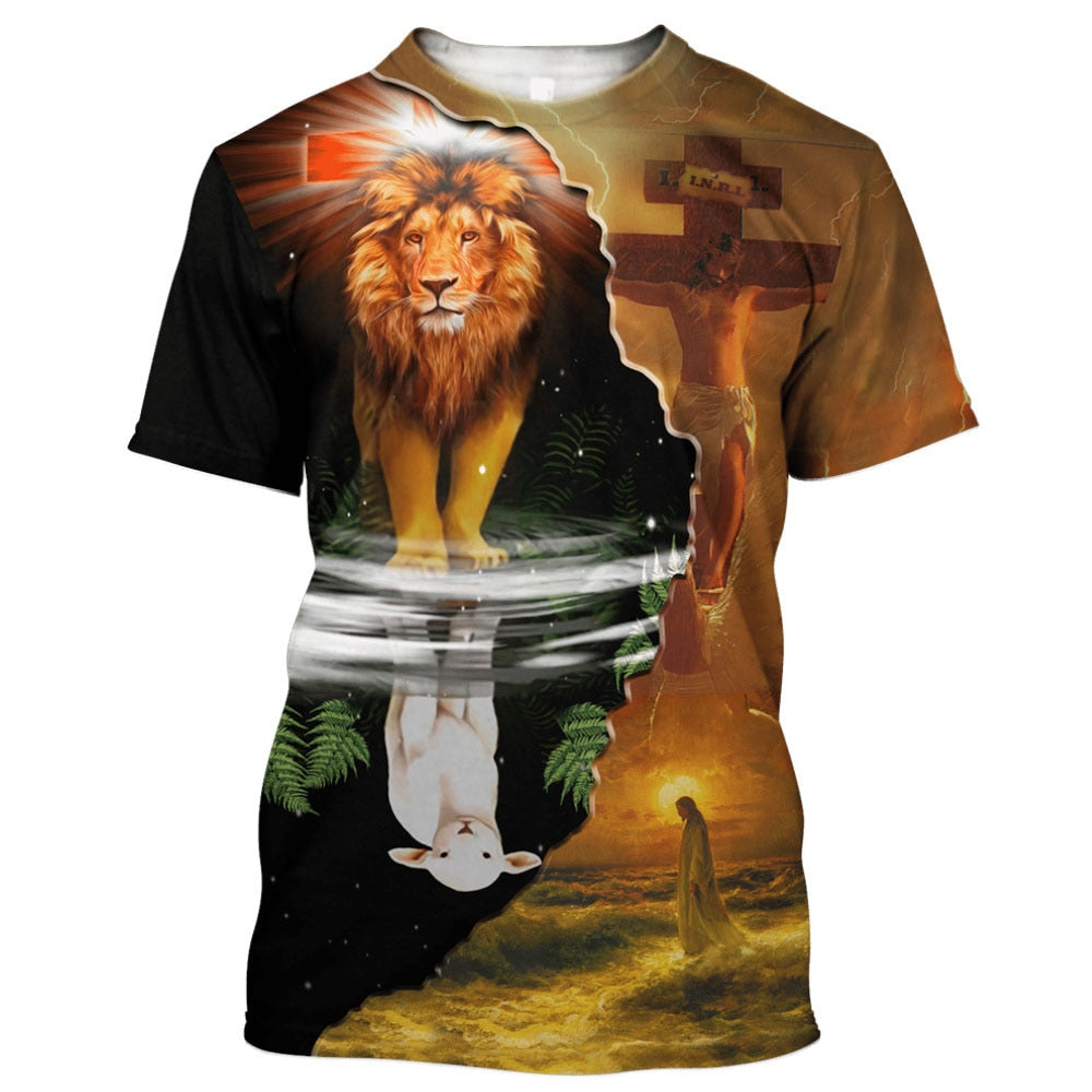 Christian Jesus Men 3D Print T-shirts ~ "Wear Your Faith" Collection