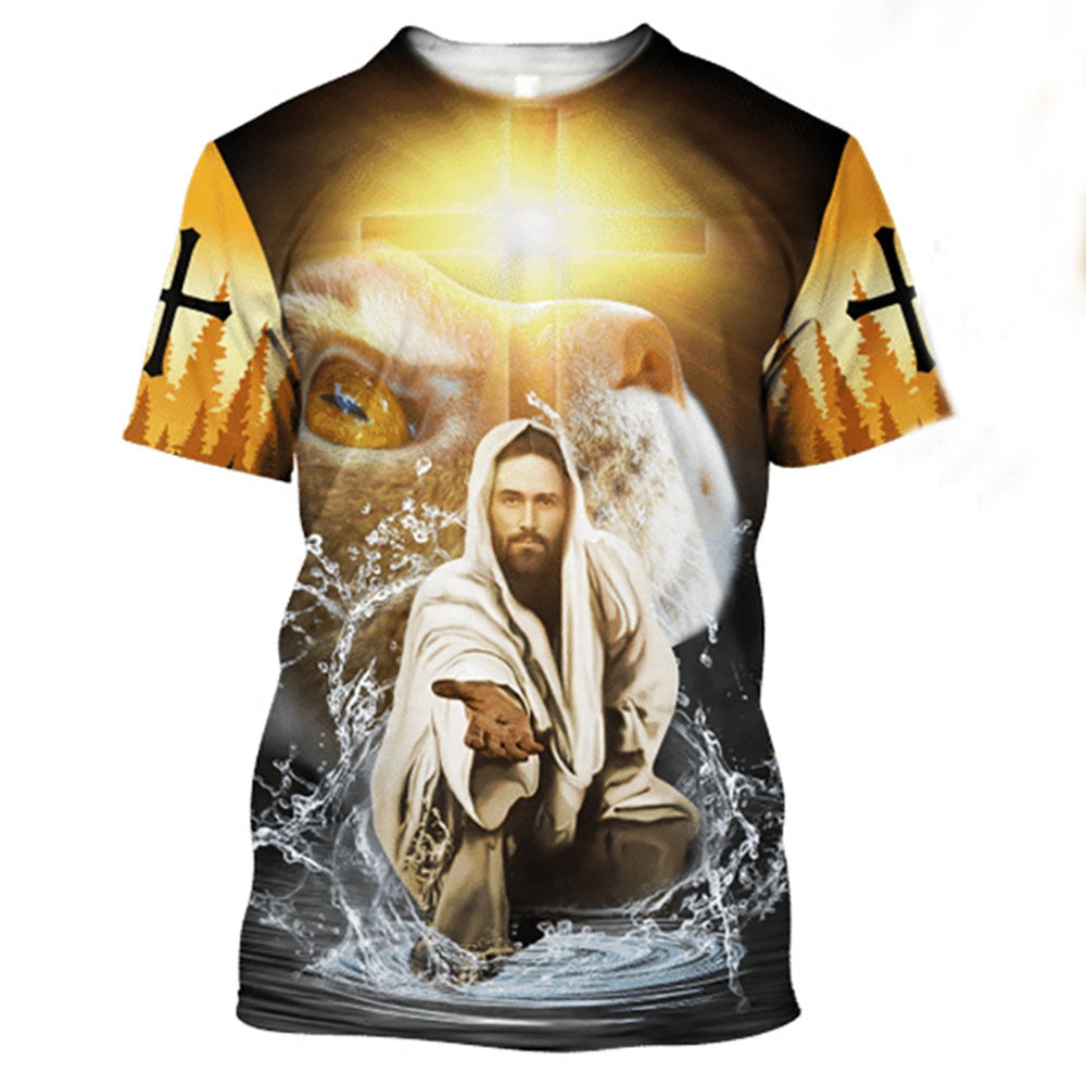 Christian Jesus Men 3D Print T-shirts ~ "Wear Your Faith" Collection