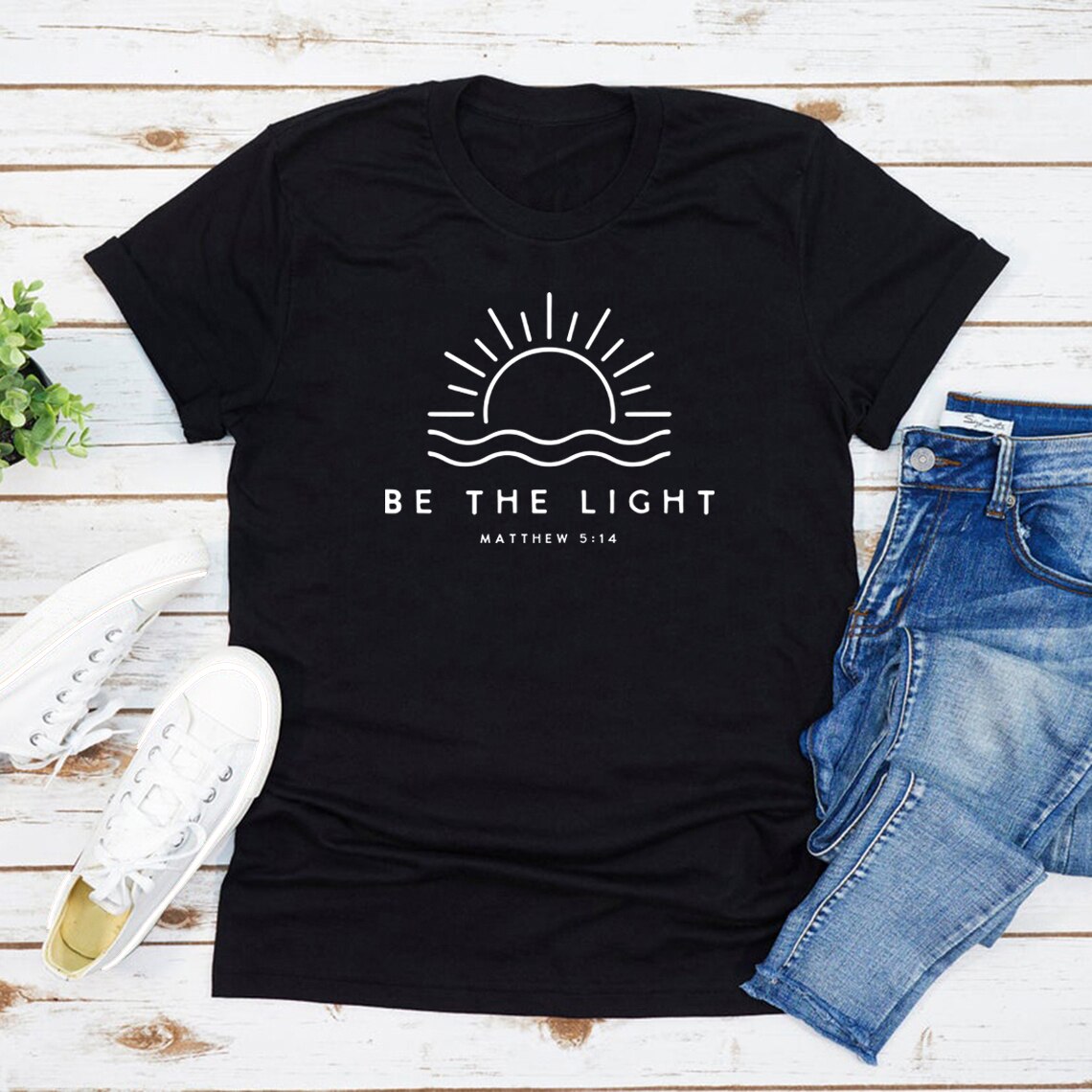 Be The Light T-shirt  ~ Christians Mathew 5:14 ~ "Wear His Word" Collection"