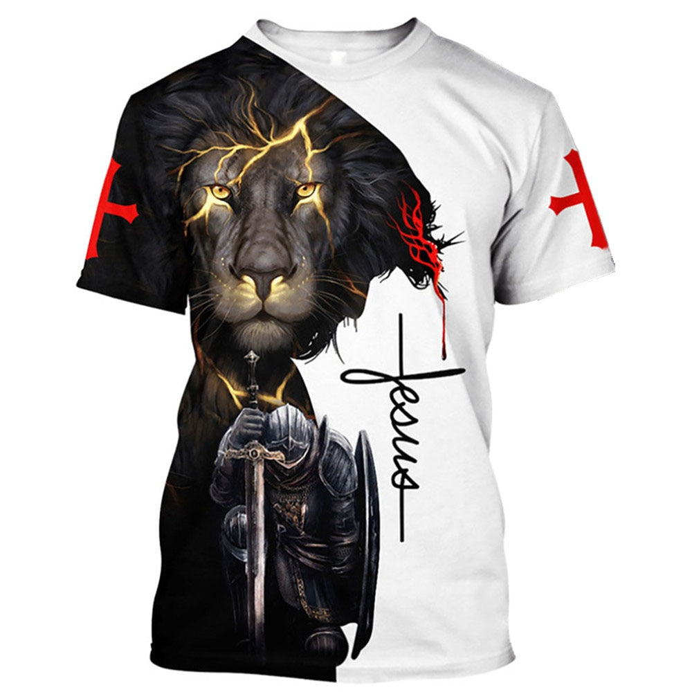 Christian Jesus Men 3D Print T-shirts ~ "Wear Your Faith" Collection