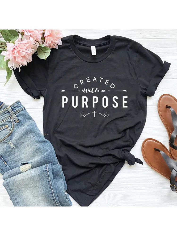 "Created with A Purpose" T-Shirt ~ "Wear Your Faith"