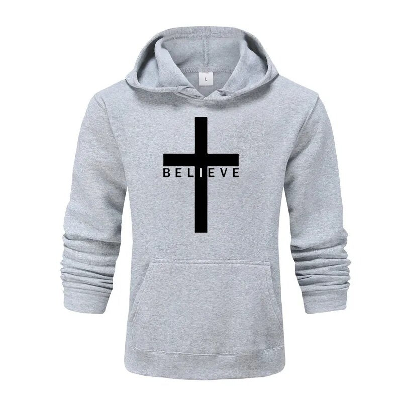 I Believe Jesus Christianity Printed Hoodies Men's ~ "Wear Your Faith" Collection