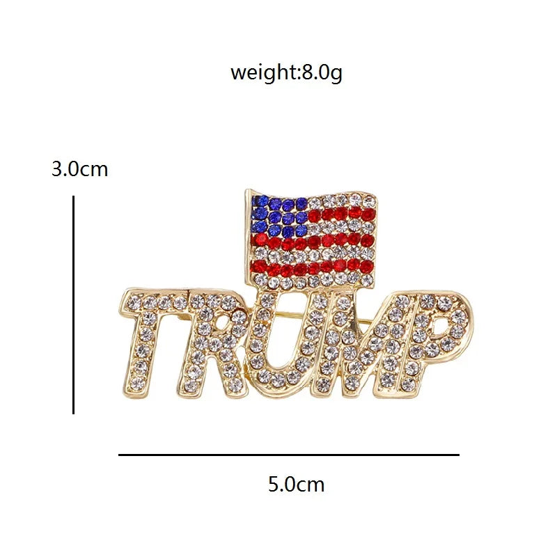 TRUMP America Flag Brooch