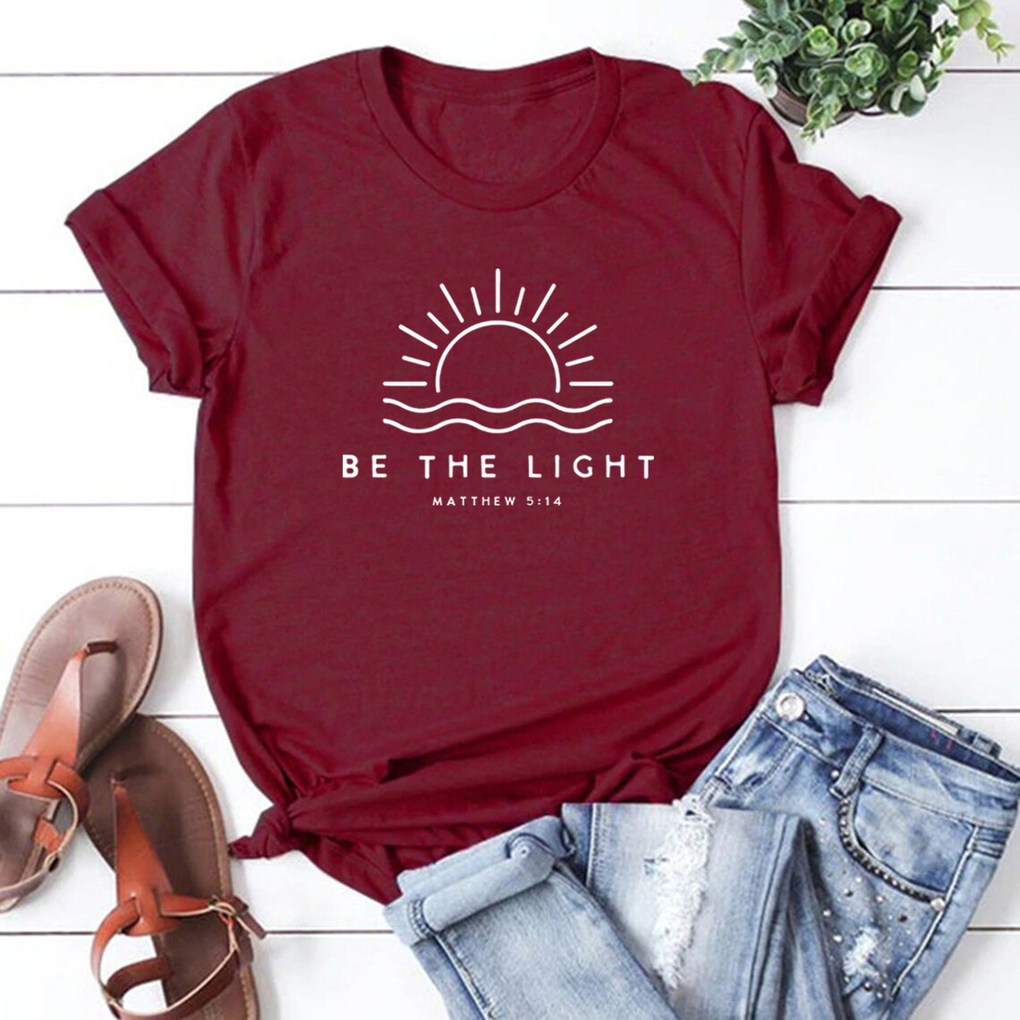 Be The Light T-shirt  ~ Christians Mathew 5:14 ~ "Wear His Word" Collection"