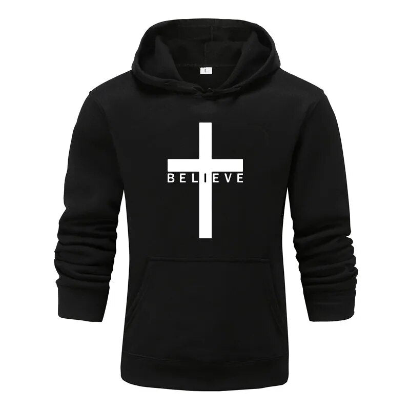 I Believe Jesus Christianity Printed Hoodies Men's ~ "Wear Your Faith" Collection