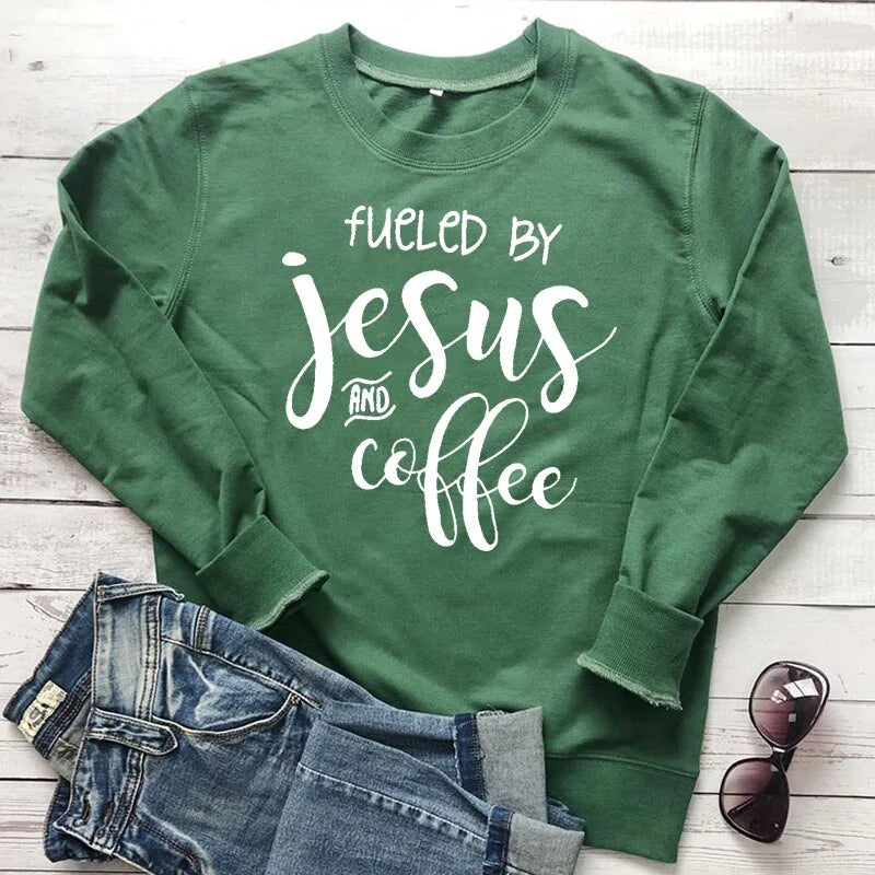 Fueled By Jesus and Coffee Sweatshirt | BeJeweled By Julie