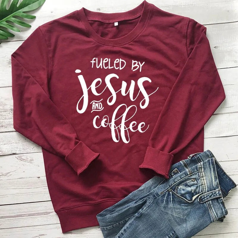 Fueled By Jesus and Coffee Sweatshirt | BeJeweled By Julie