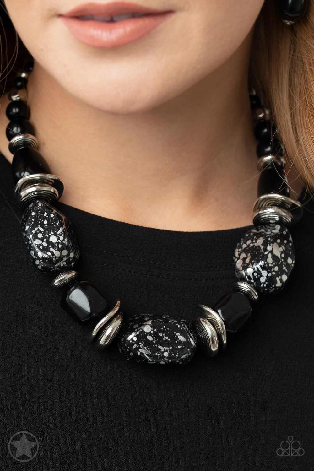 Paparazzi Necklace ♥ In Good Glazes ♥ - Black, Silver