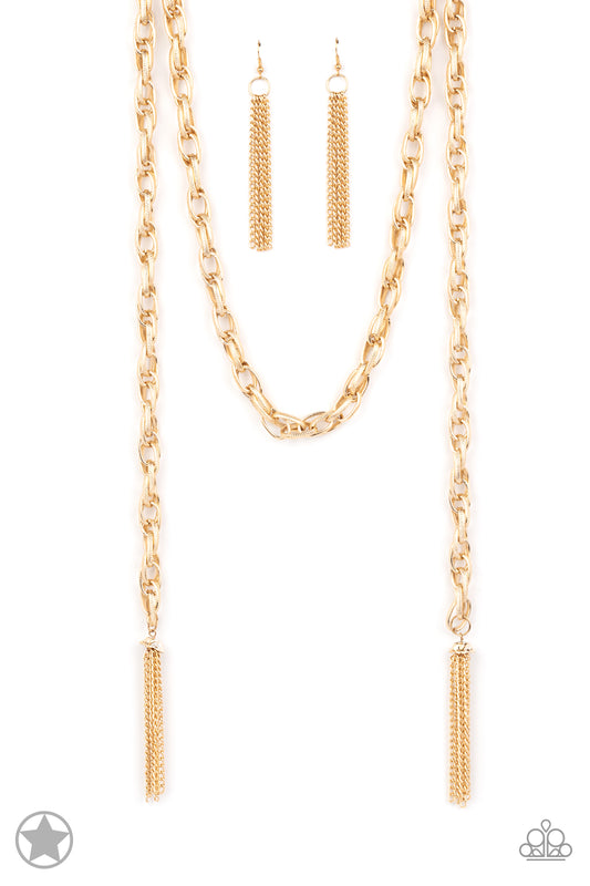 Paparazzi Necklace ♥ SCARFed for Attention ♥ - Gold