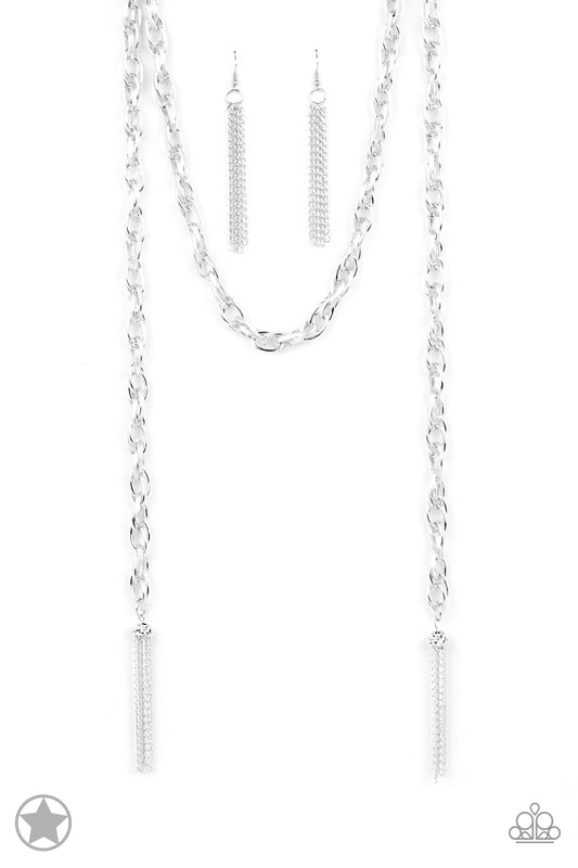 Paparazzi Necklace ♥ SCARFed for Attention ♥ - Silver