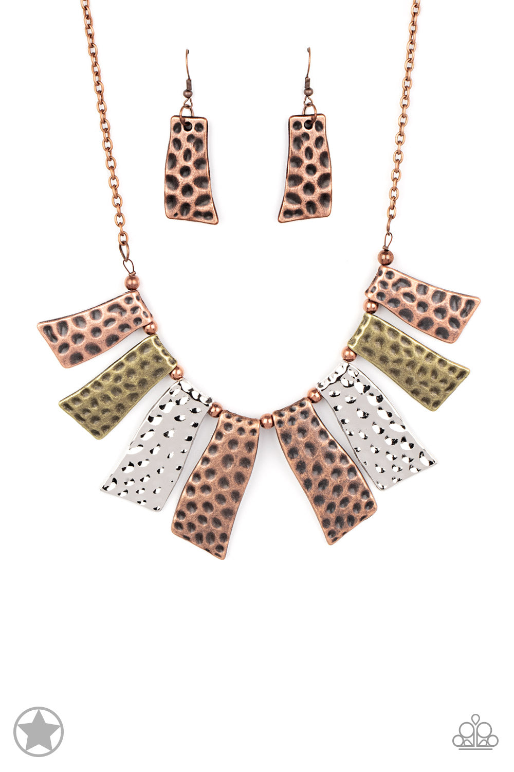 Paparazzi Necklace ♥ A Fan Of The Tribe ♥ Multi, Copper