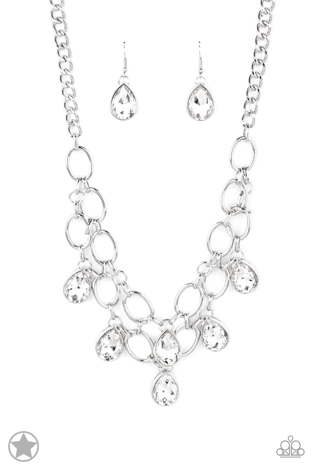 Paparazzi Necklace ♥ Show-Stopping Shimmer ♥- White