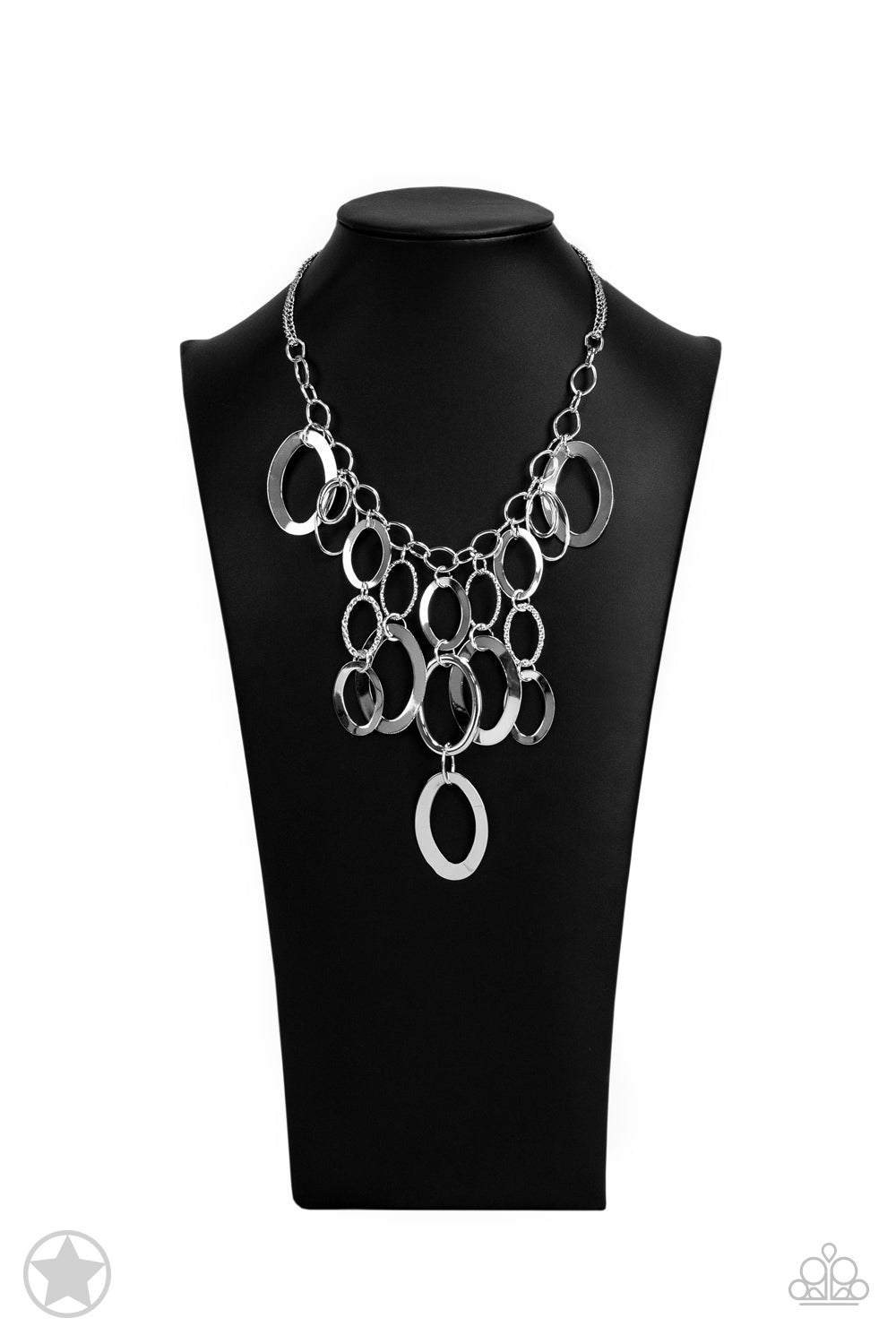 Paparazzi Necklace Blockbuster ~ A Silver Spell - Silver