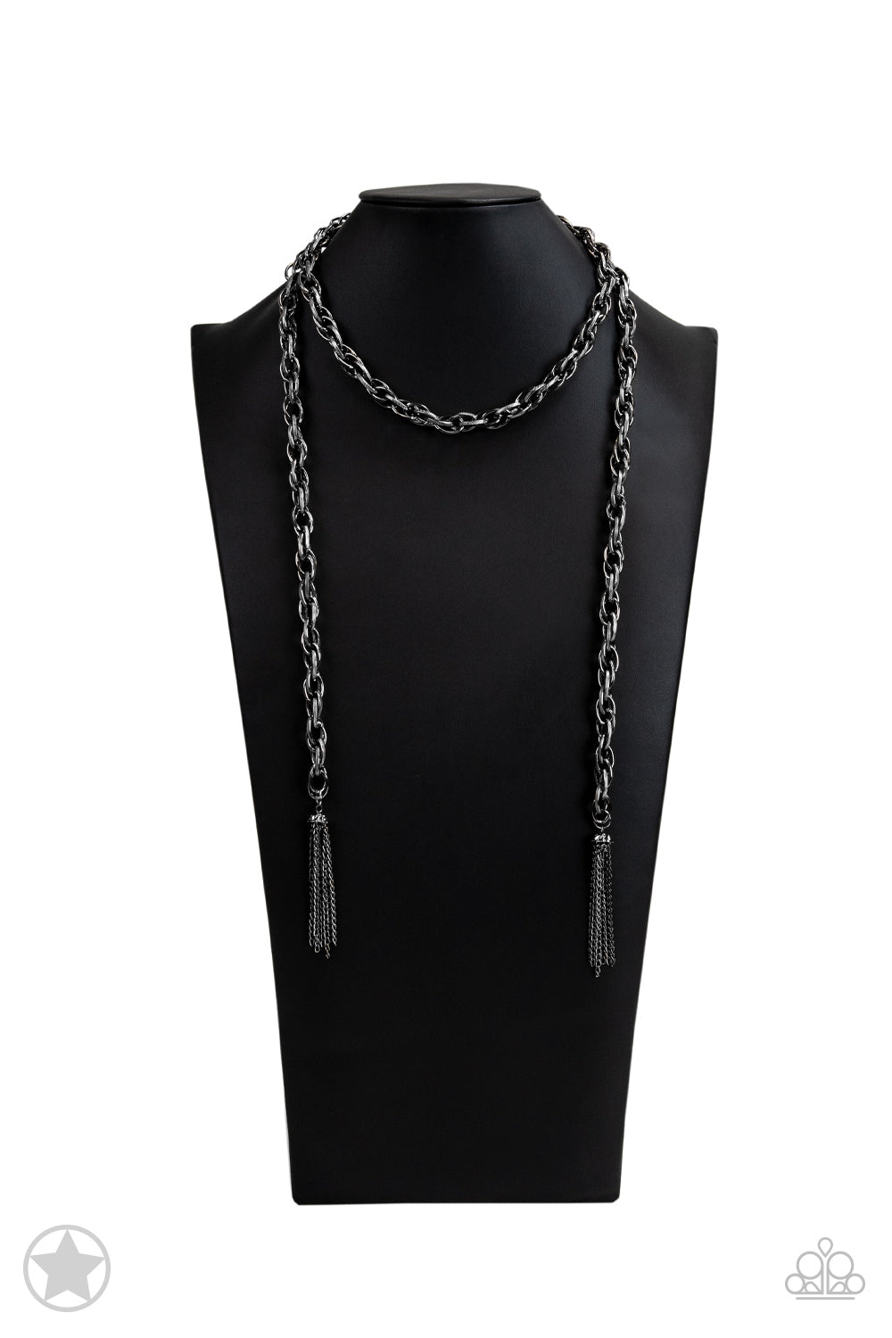 Paparazzi  Necklace ♥ SCARFed for Attention  ♥ - Gunmetal