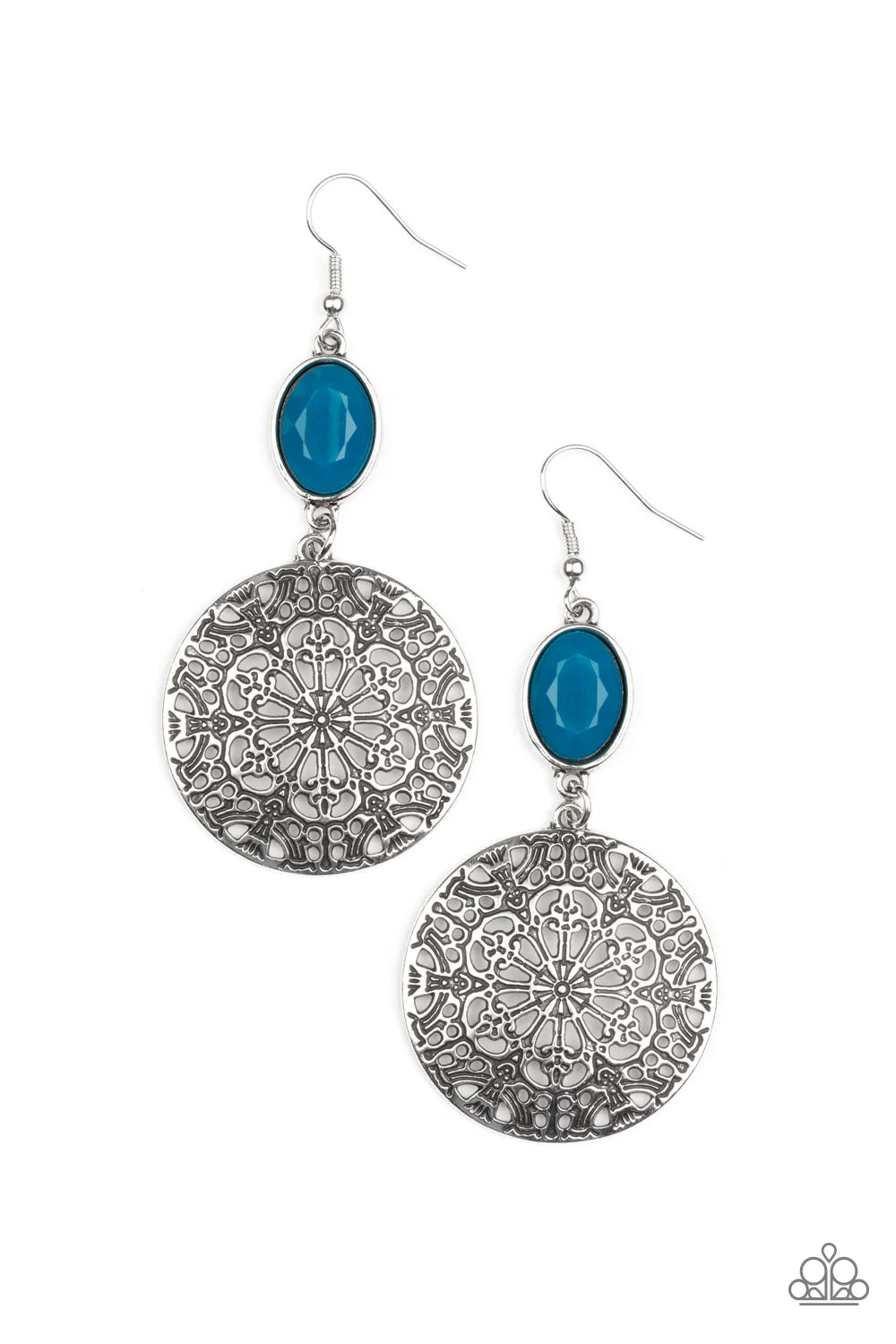 Paparazzi Earrings ~ Eloquently Eden - Blue