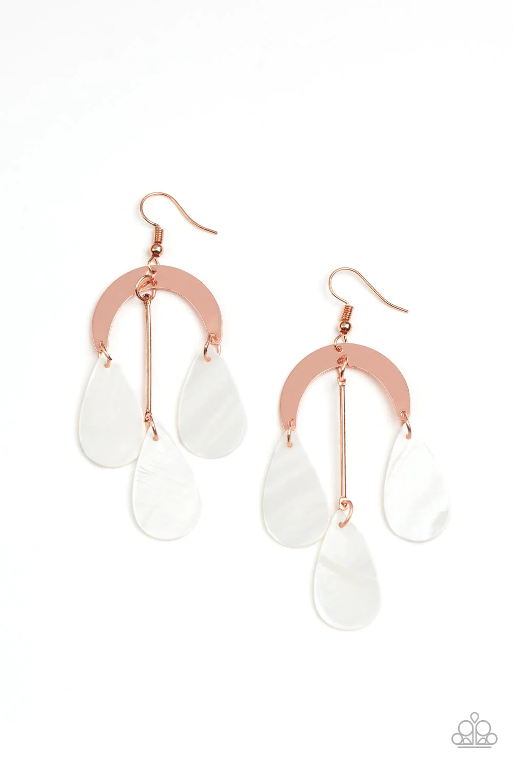 Paparazzi Earrings ~ Atlantis Ambience - Copper