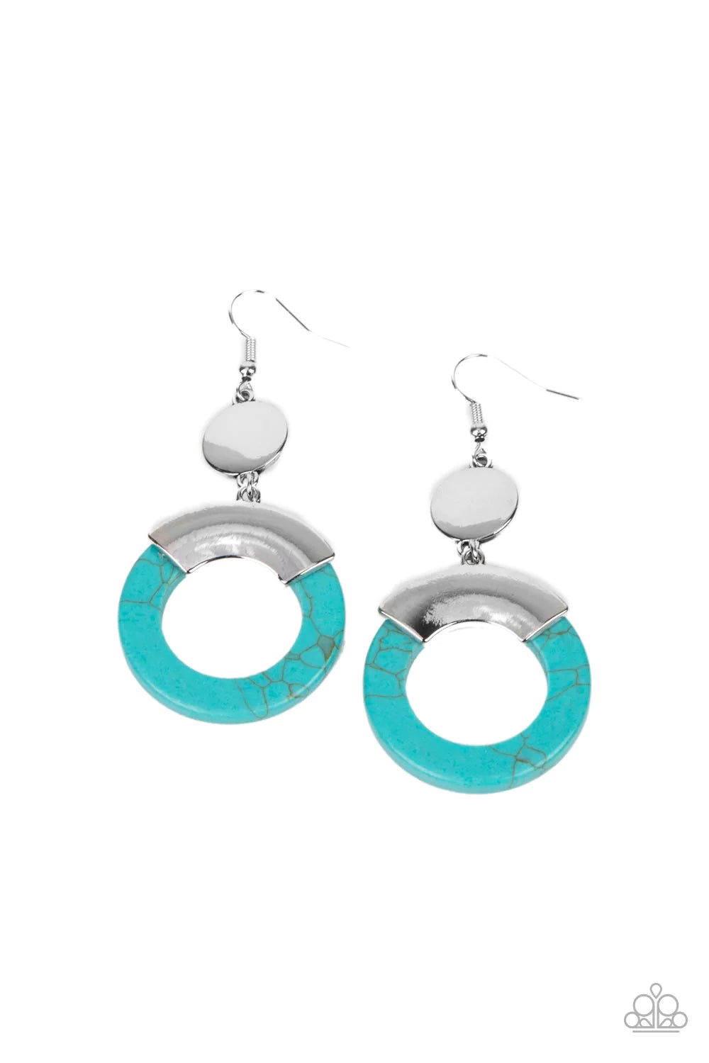 Paparazzi Earrings ~ ENTRADA at Your Own Risk - Blue