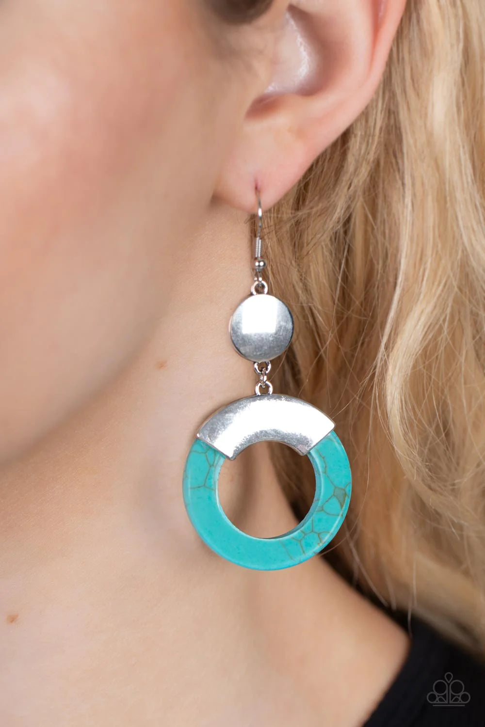 Paparazzi Earrings ~ ENTRADA at Your Own Risk - Blue