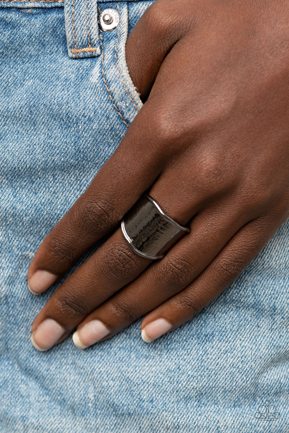 Paparazzi Ring ~ Too Little Too SLATE - Gunmetal