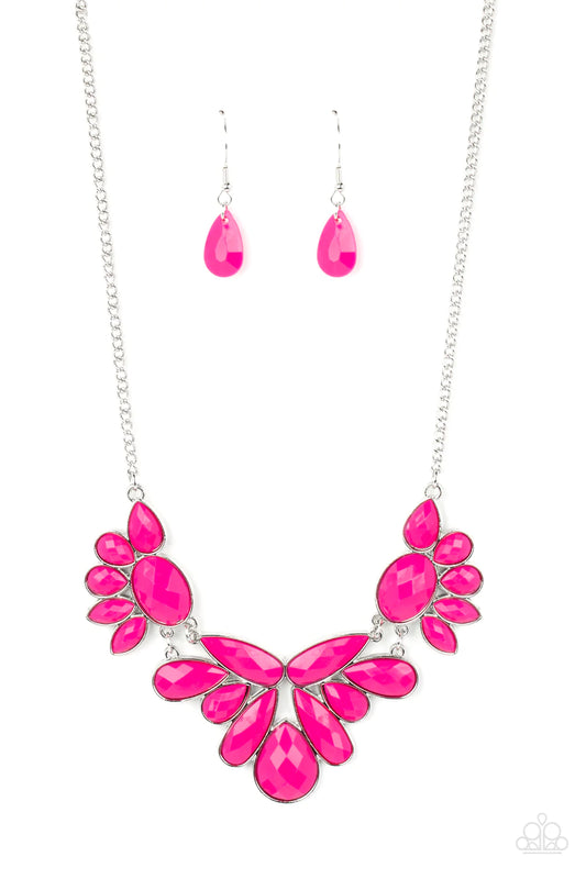 Paparazzi Necklace ~A Passing FAN-cy - Pink