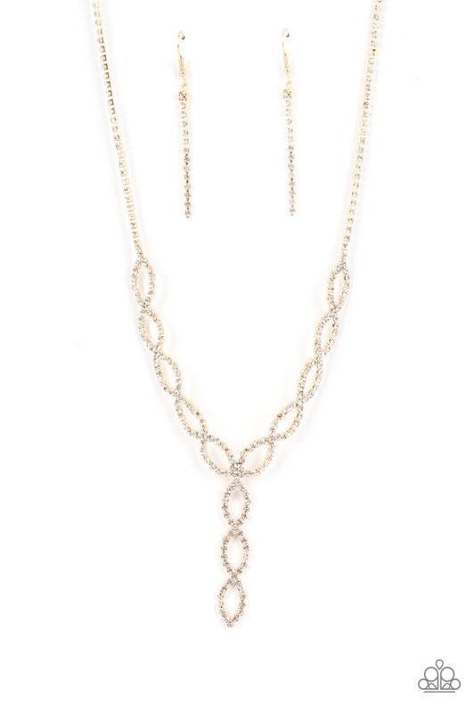 Paparazzi Necklace ~ Infinitely Icy - Gold