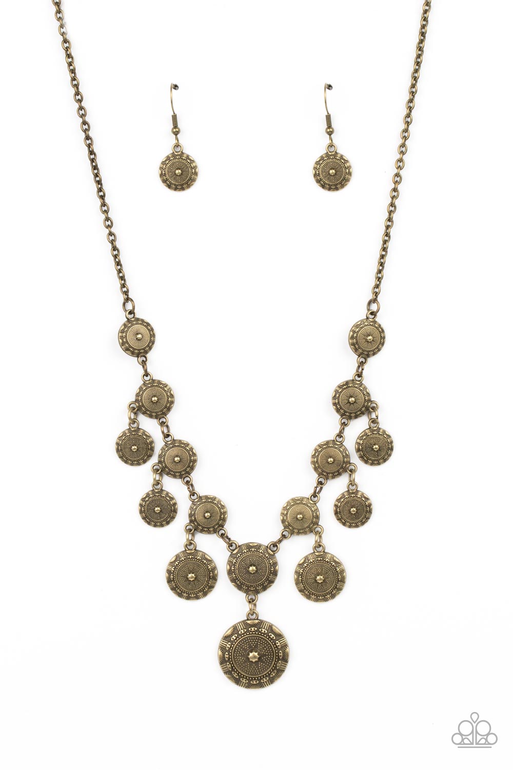 Paparazzi Necklace ~ Sahara Stars - Brass