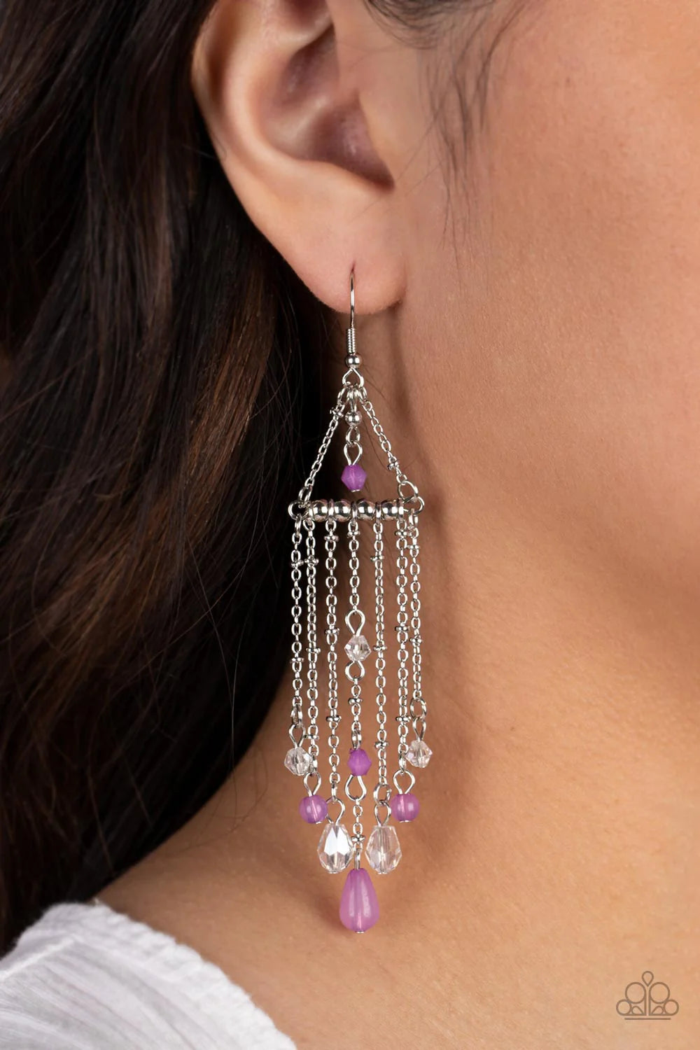 Paparazzi  Earrings ~ Marina Breeze - Purple