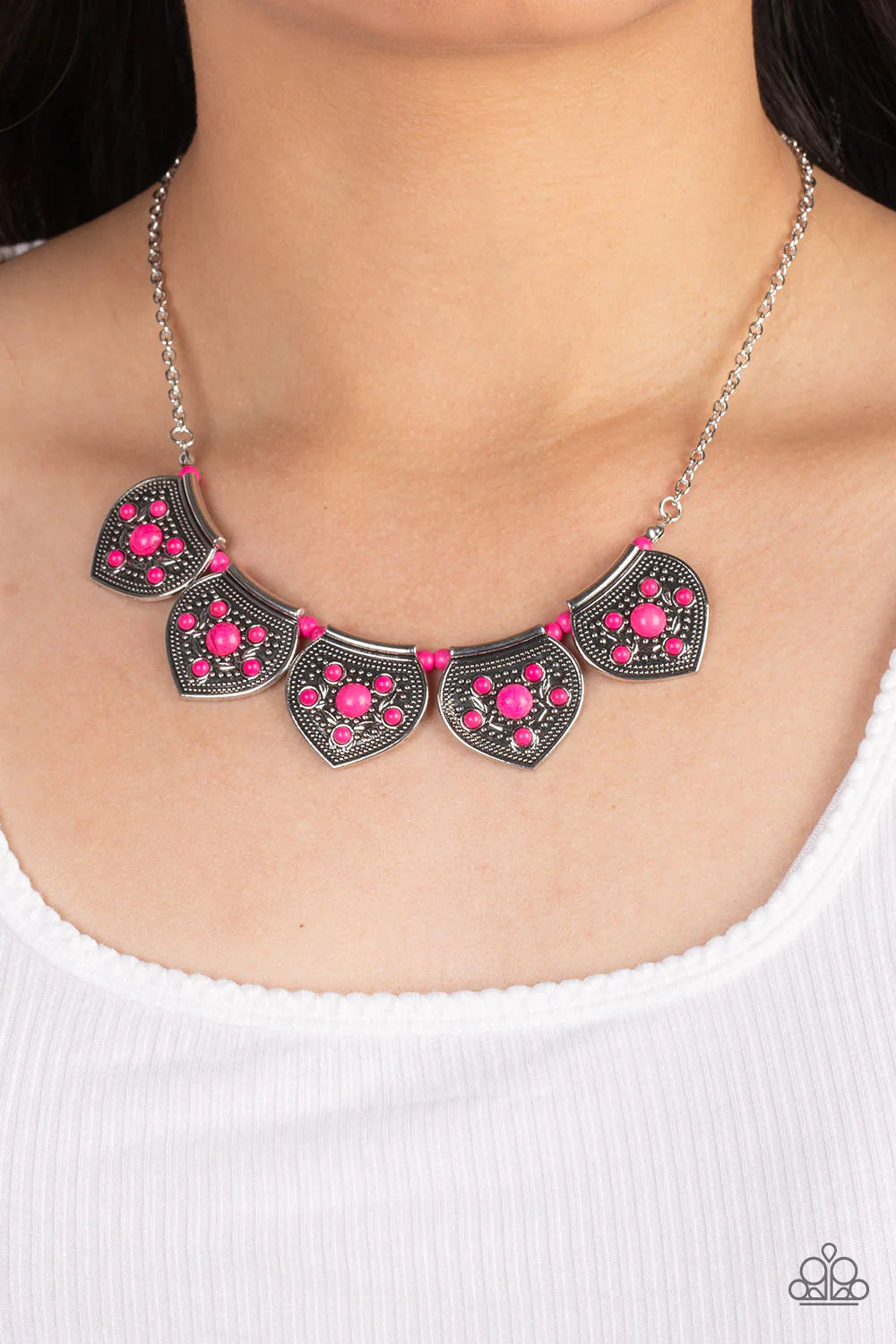 Paparazzi Necklace ~ Badlands Basin - Pink