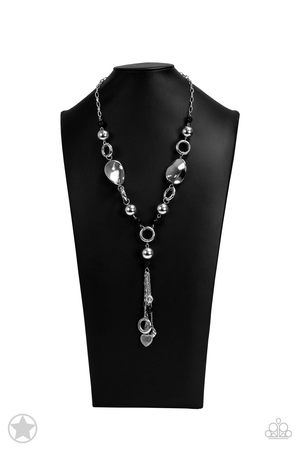 Paparazzi  Necklace ♥ Total Eclipse Of the Heart ♥-Black, Silver