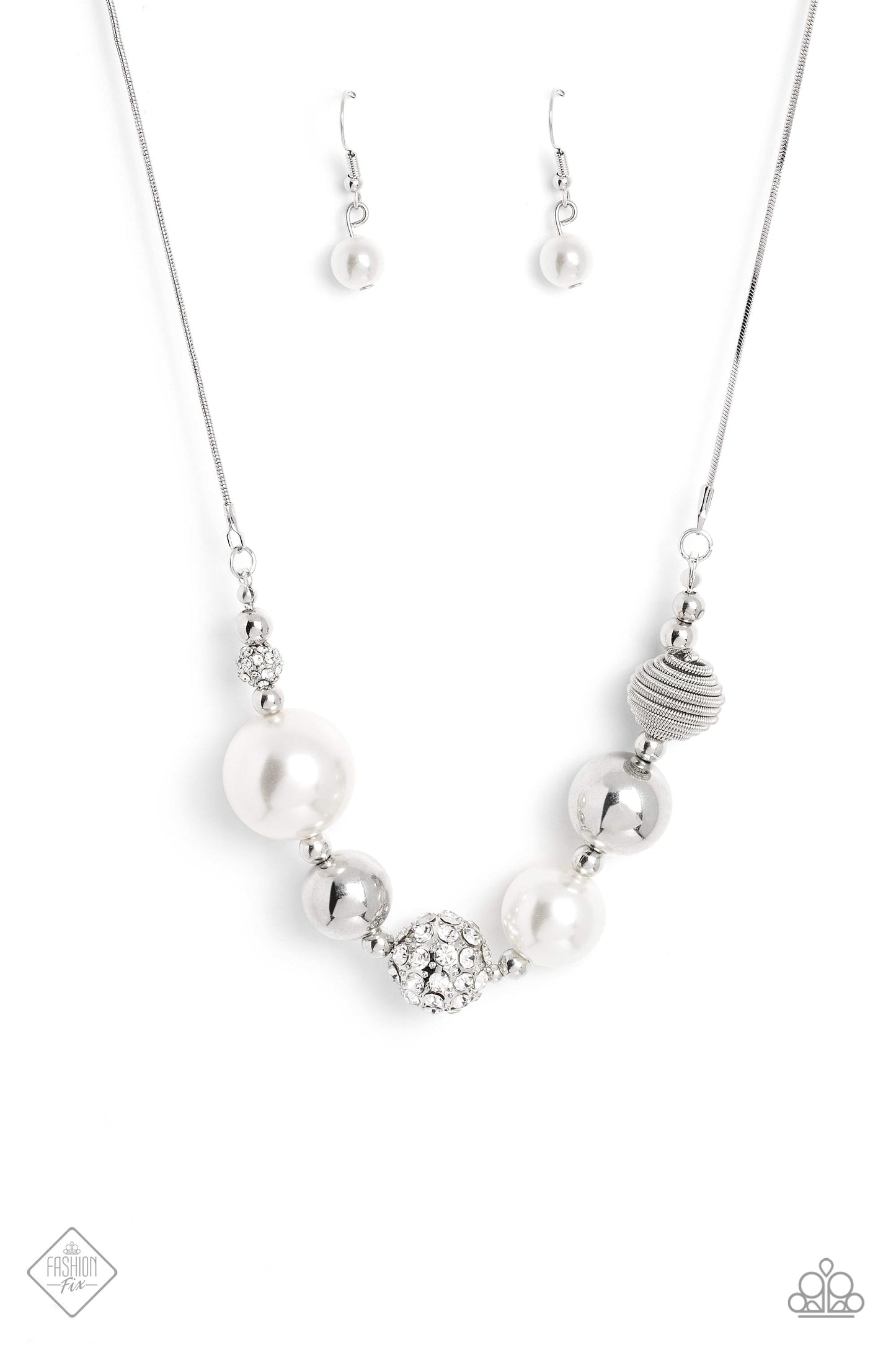 Paparazzi Necklace ~ Caliber Choreographer - White