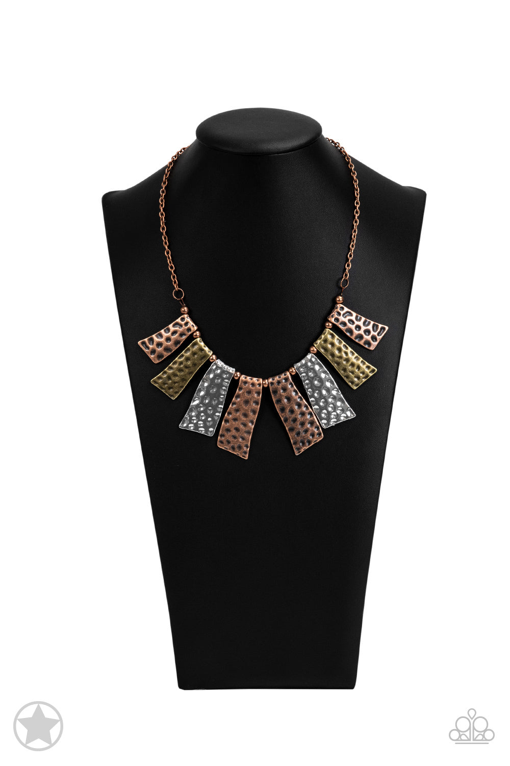 Paparazzi Necklace ♥ A Fan Of The Tribe ♥ Multi, Copper